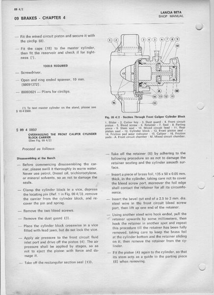 overhauling the brake master cylinder 2